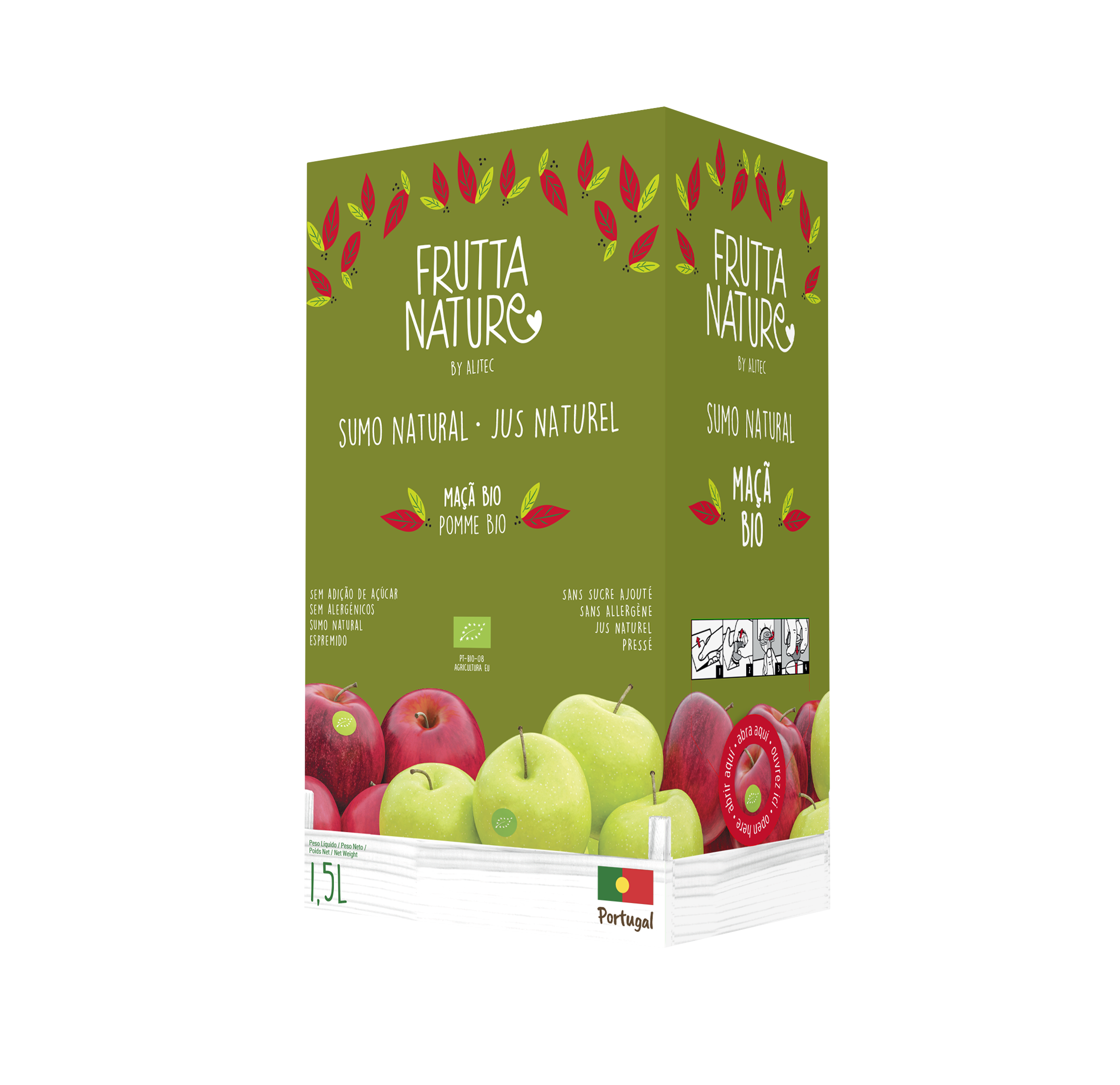 100% Maçã Biológica (1,5L)